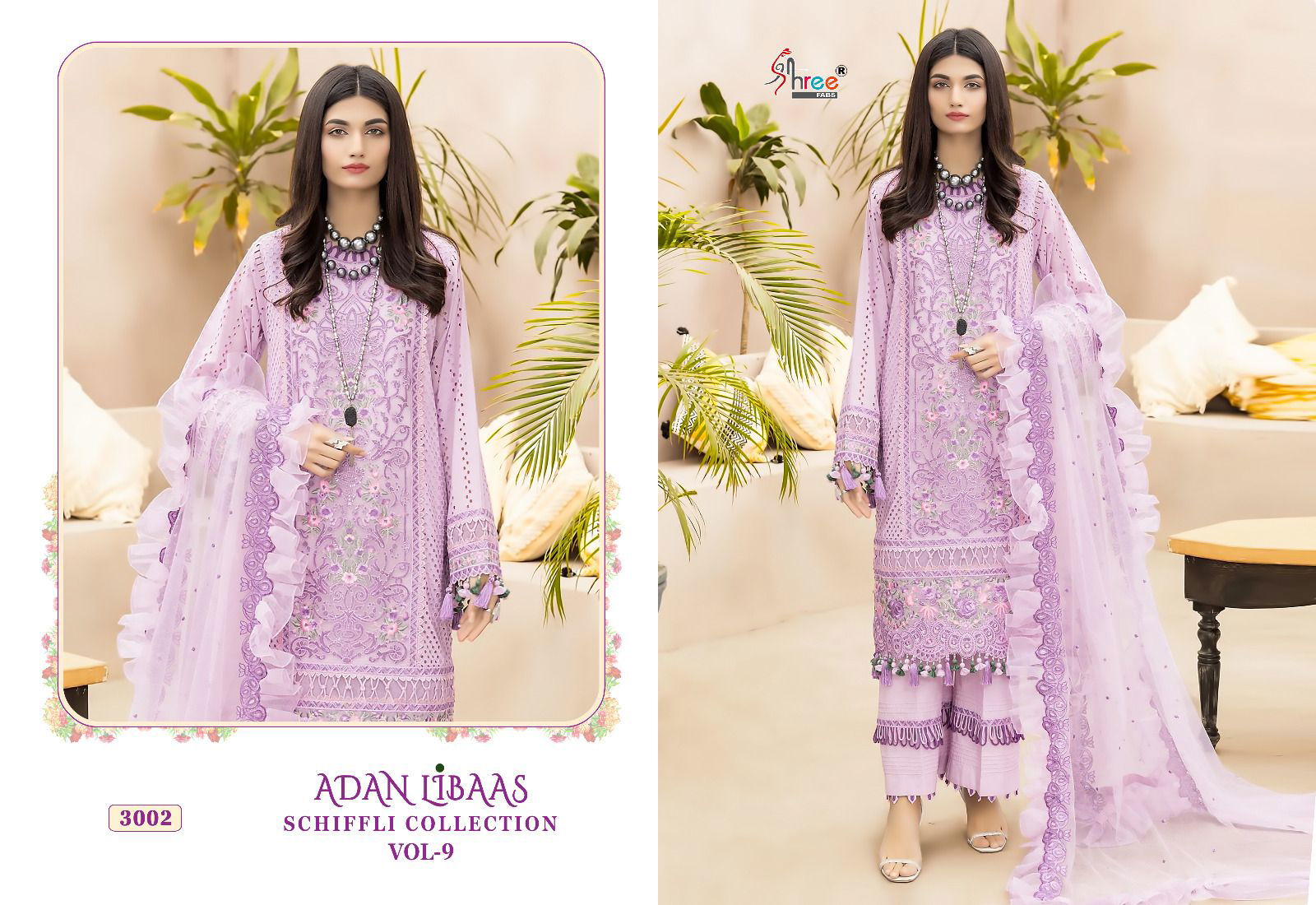 Adan Libaas Schiffli Collection Vol 9 By Shree Pakistani Suits
